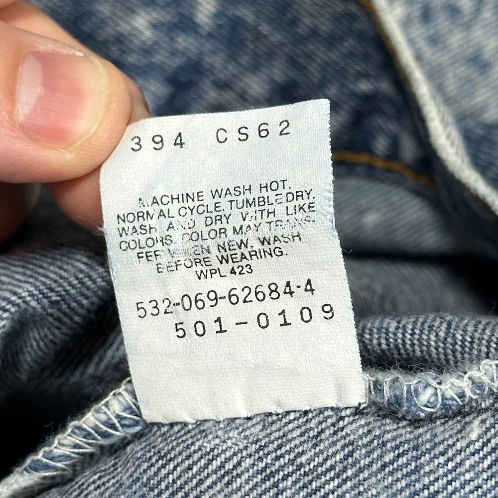 VTG 80s Levi's 501 Jeans *32x28.5 Acid Stone Wash Button Fly USA Rare Grunge Men - Picture 11 of 11